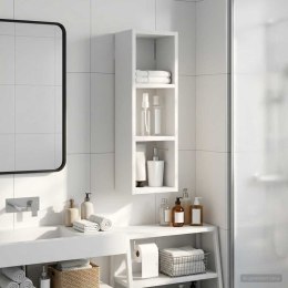 VidaXL Szafka ścienna łazienkowa z półką Biały 20 x 16 x 62,5 cm