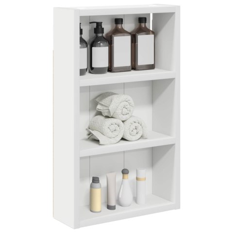 VidaXL Szafka ścienna łazienkowa z półką Biały 30 x 10 x 50 cm