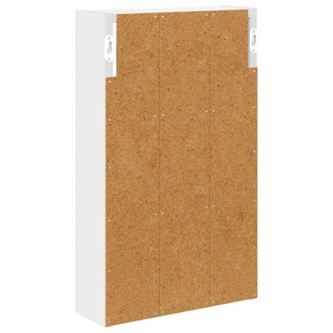 VidaXL Szafka ścienna łazienkowa z półką Biały 30 x 10 x 50 cm
