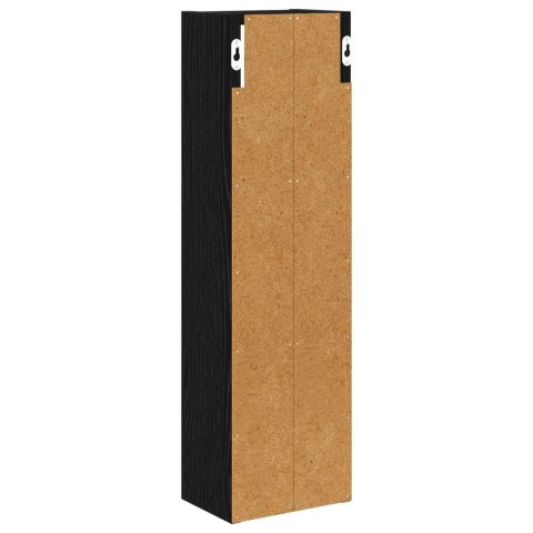 VidaXL Szafka ścienna łazienkowa z półką Czarny Dąb 20 x 14 x 70 cm