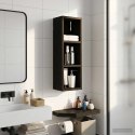 VidaXL Szafka ścienna łazienkowa z półką Czarny Dąb 20 x 16 x 62,5 cm