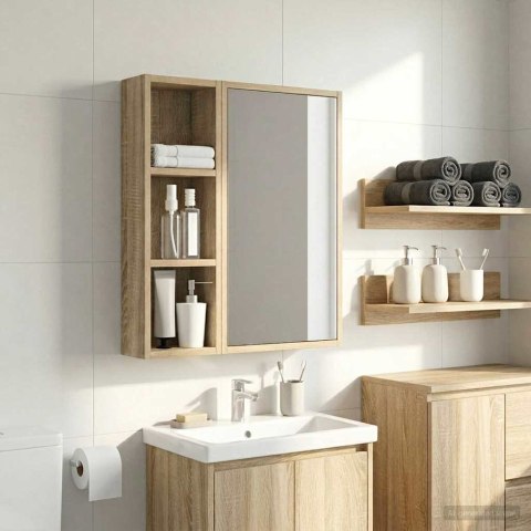 VidaXL Szafka ścienna łazienkowa z półką Dąb Sonoma 20 x 10 x 60,5 cm