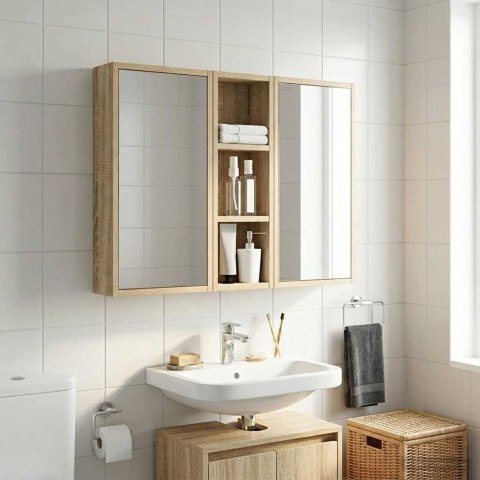 VidaXL Szafka ścienna łazienkowa z półką Dąb Sonoma 20 x 10 x 60,5 cm