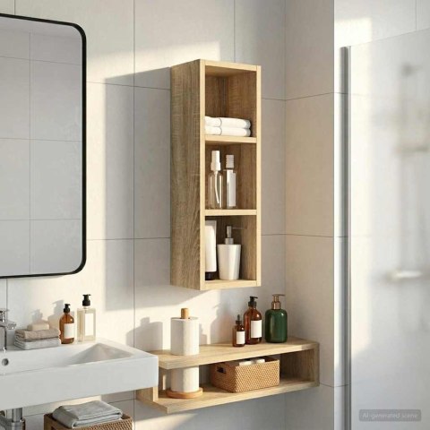 VidaXL Szafka ścienna łazienkowa z półką Dąb Sonoma 20 x 16 x 62,5 cm