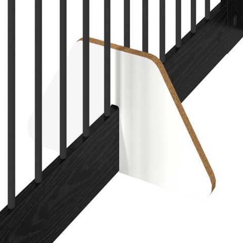 VidaXL Bramka dla psów z podpórkami 2 pcs Czarny dąb 100 x 100 cm