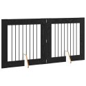 VidaXL Bramka dla psów z podpórkami 2 pcs Czarny dąb 80 x 80 cm