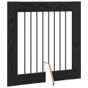 VidaXL Bramka dla psów z podpórkami 2 pcs Czarny dąb 80 x 80 cm