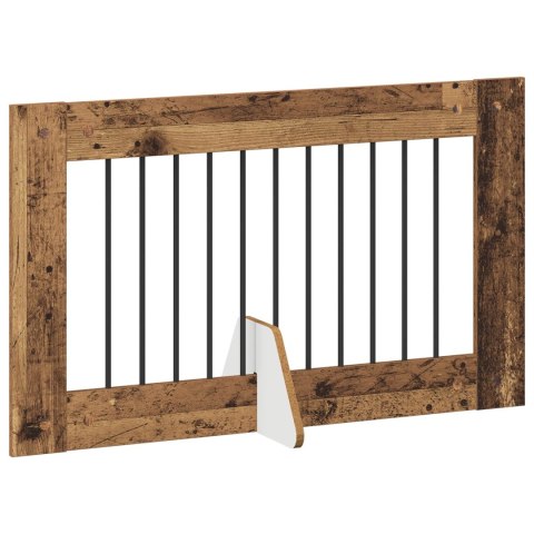 VidaXL Bramka dla psów z podpórkami 2 pcs Stare drewno 100 x 60 cm
