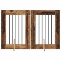 VidaXL Bramka dla psów z podpórkami 2 pcs Stare drewno 60 x 80 cm