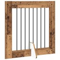 VidaXL Bramka dla psów z podpórkami 2 pcs Stare drewno 80 x 80 cm