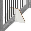 VidaXL Bramka dla psów z podpórkami 2 pcs Szary Sonoma 100 x 60 cm