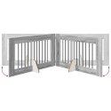 VidaXL Bramka dla psów z podpórkami 2 pcs Szary Sonoma 100 x 60 cm