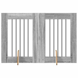VidaXL Bramka dla psów z podpórkami 2 pcs Szary Sonoma 60 x 80 cm