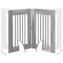 VidaXL Bramka dla psów z podpórkami 2 pcs Szary Sonoma 60 x 80 cm
