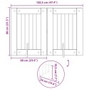 VidaXL Bramka dla psów z podpórkami 2 pcs Szary Sonoma 60 x 80 cm