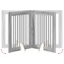 VidaXL Bramka dla psów z podpórkami 2 pcs Szary Sonoma 80 x 100 cm