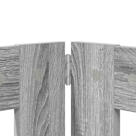 VidaXL Bramka dla psów z podpórkami 2 pcs Szary Sonoma 80 x 80 cm