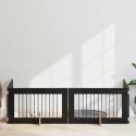 VidaXL Bramka dla psów z podpórkami 4 pcs Czarny dąb 100 x 60 cm