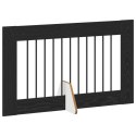 VidaXL Bramka dla psów z podpórkami 4 pcs Czarny dąb 100 x 60 cm