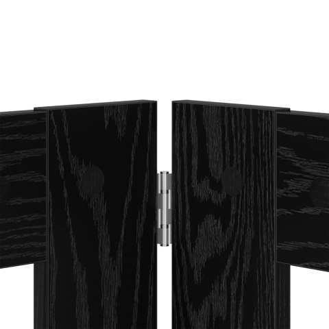 VidaXL Bramka dla psów z podpórkami 4 pcs Czarny dąb 100 x 60 cm