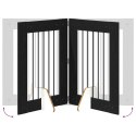 VidaXL Bramka dla psów z podpórkami 4 pcs Czarny dąb 60 x 80 cm