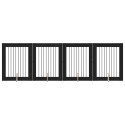 VidaXL Bramka dla psów z podpórkami 4 pcs Czarny dąb 80 x 100 cm