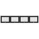 VidaXL Bramka dla psów z podpórkami 4 pcs Czarny dąb 80 x 60 cm