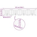 VidaXL Bramka dla psów z podpórkami 4 pcs Dąb wędzony 80 x 60 cm