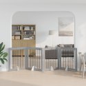 VidaXL Bramka dla psów z podpórkami 4 pcs Szary Sonoma 100 x 100 cm