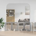 VidaXL Bramka dla psów z podpórkami 4 pcs Szary Sonoma 80 x 80 cm