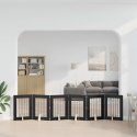VidaXL Bramka dla psów z podpórkami 6 pcs Czarny dąb 60 x 80 cm
