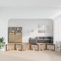 VidaXL Bramka dla psów z podpórkami 6 pcs Stare drewno 100 x 60 cm