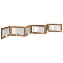 VidaXL Bramka dla psów z podpórkami 6 pcs Stare drewno 100 x 60 cm
