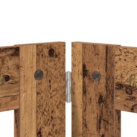 VidaXL Bramka dla psów z podpórkami 6 pcs Stare drewno 100 x 60 cm