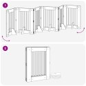 VidaXL Bramka dla psów z podpórkami 6 pcs Stare drewno 60 x 80 cm