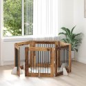 VidaXL Bramka dla psów z podpórkami 6 pcs Stare drewno 80 x 80 cm
