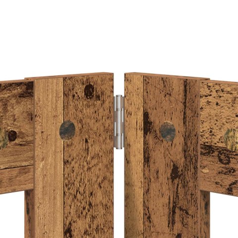 VidaXL Bramka dla psów z podpórkami 6 pcs Stare drewno 80 x 80 cm