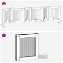 VidaXL Bramka dla psów z podpórkami 6 pcs Stare drewno 80 x 80 cm