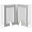 VidaXL Bramka dla psów z podpórkami 6 pcs Szary Sonoma 60 x 80 cm