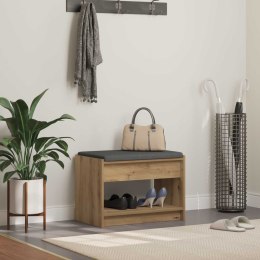 VidaXL Ławka w przedpokoju z półką Dąb Rzemieślniczy 63 x 38 x 45 cm