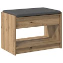VidaXL Ławka w przedpokoju z półką Dąb Rzemieślniczy 63 x 38 x 45 cm