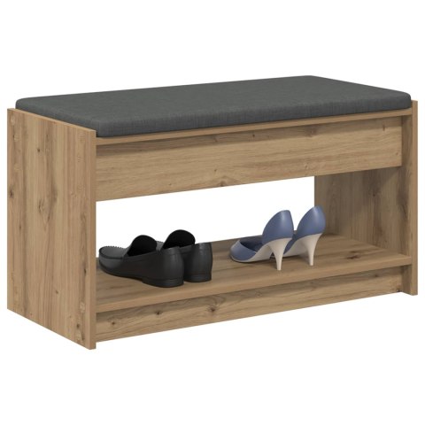 VidaXL Ławka w przedpokoju z półką Dąb Rzemieślniczy 83 x 38 x 45 cm