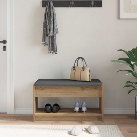 VidaXL Ławka w przedpokoju z półką Dąb Rzemieślniczy 83 x 38 x 45 cm