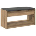 VidaXL Ławka w przedpokoju z półką Dąb Rzemieślniczy 83 x 38 x 45 cm