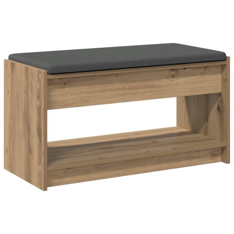 VidaXL Ławka w przedpokoju z półką Dąb Rzemieślniczy 83 x 38 x 45 cm