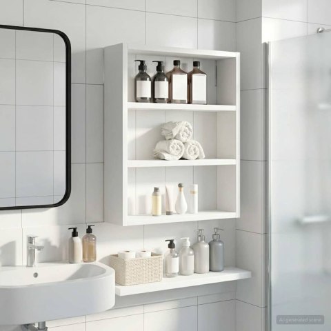 VidaXL Szafka ścienna łazienkowa z półką Biały 40 x 10 x 50 cm