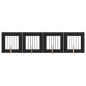 VidaXL Bramka dla psów z podpórkami 4 pcs Czarny dąb 60 x 60 cm