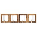 VidaXL Bramka dla psów z podpórkami 4 pcs Stare drewno 60 x 60 cm