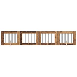 VidaXL Bramka dla psów z podpórkami 4 pcs Stare drewno 80 x 60 cm