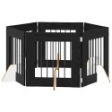 VidaXL Bramka dla psów z podpórkami 6 pcs Czarny dąb 60 x 60 cm